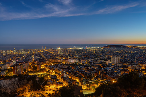 Barcelona at twilight