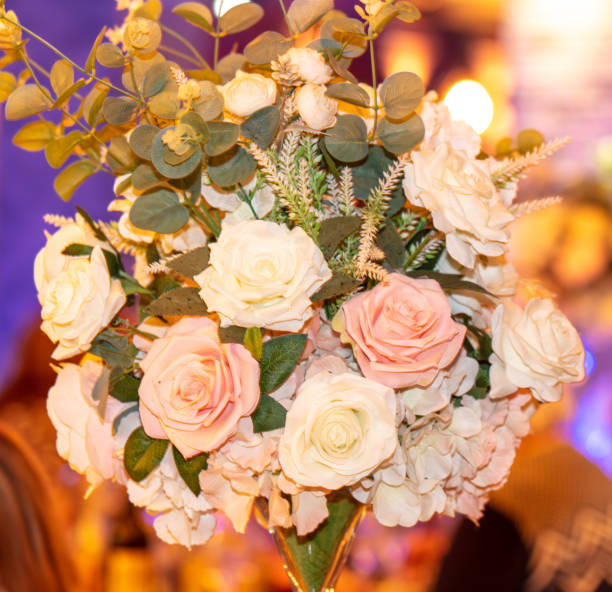 istock Wedding bouquet of white roses, close-up 2044648534