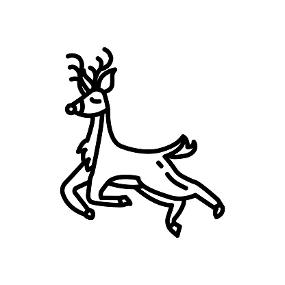 Reindeer icon in vector. Logotype