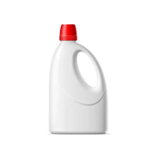 Vector illustration of Realistic liquid laundry detergent bottle mockup