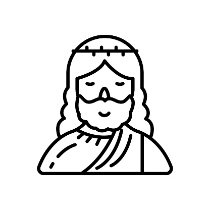 Jesus icon in vector. Logotype