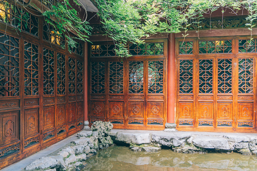 A Traditional Chinese  courtyard in Liuhou Park, Liuzhou, Guangxi, China, Asia