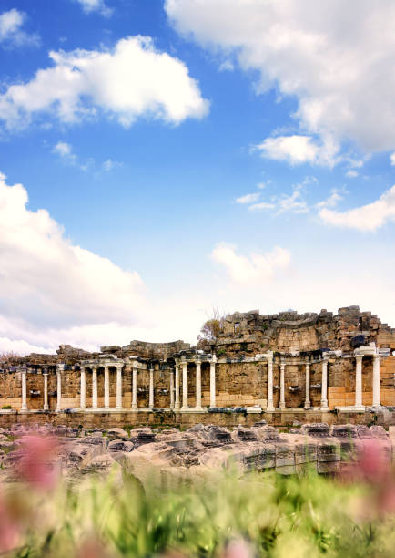 Turkish town Side is a captivating resort situated on the Mediterranean coast, roughly midway between Antalya and Alanya. It is home to a plethora of well-preserved ancient ruins, making it a popular destination for tourists interested in Hellenistic and Roman history.