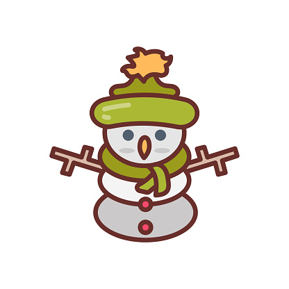 Snow Man icon in vector. Logotype