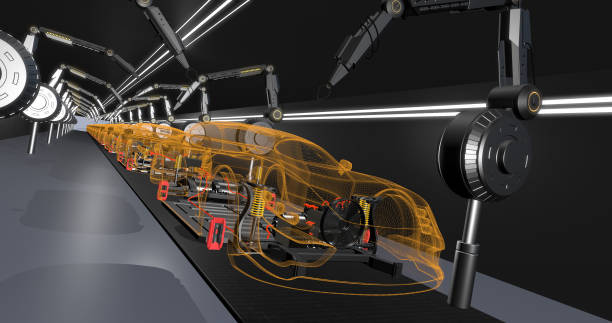 istock Robotic Arms Revolutionize Green Electric Car Production. 2044811057