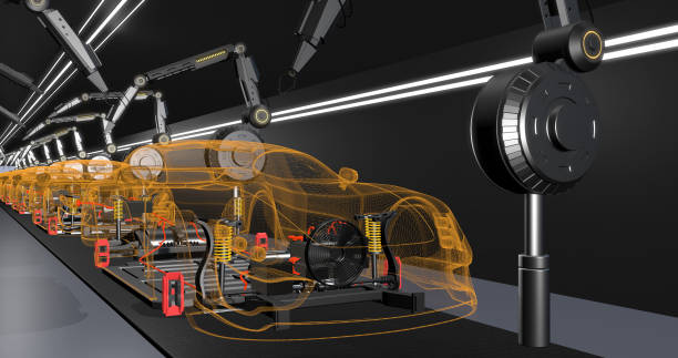 istock Robotic Arms in Car Manufacturing. Electric Dreams Come True. 2044811059