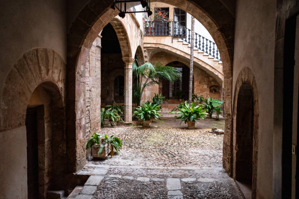 istock Patio in an old building in Palma de Mallorca. 2044823599