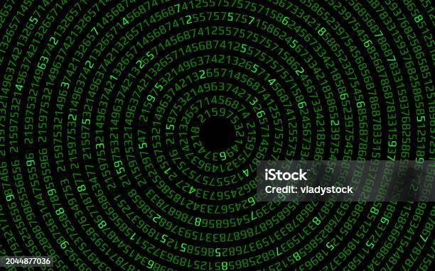Abstract Technology Background With Binary Computer Code Digital Matrix ...