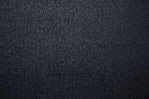The texture of the black plastic ribbed surface for background