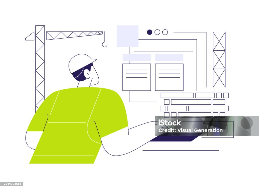 Construction Management Software Abstract Concept Vector Illustration ...