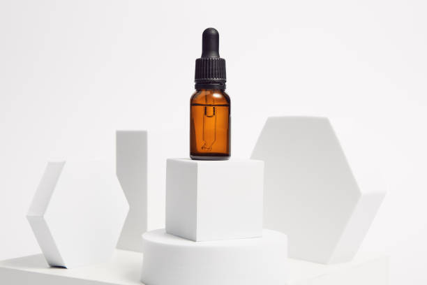 istock Brown glass serum container mockup with pipette. 2044909625