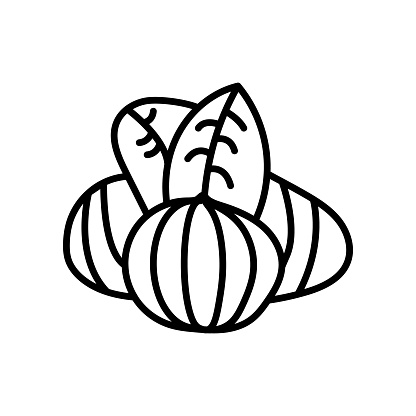 Chestnuts icon in vector. Logotype