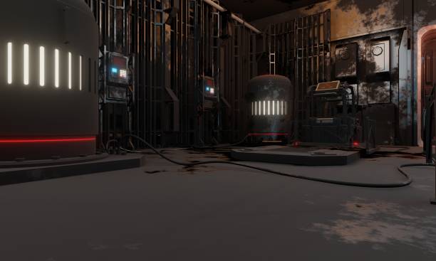 istock Pressure control tank in dark room 2045015835