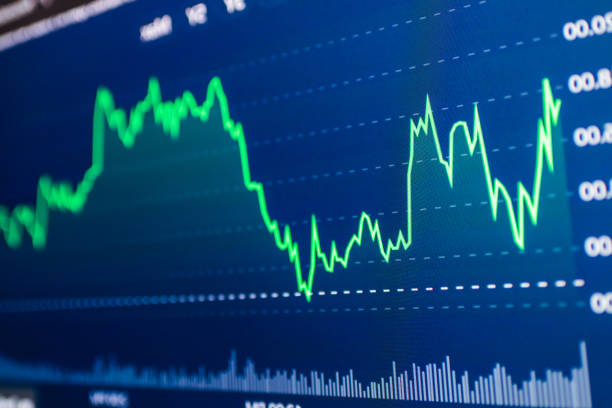 istock Stock market success chart on the screen. Selective focus. 2045028077