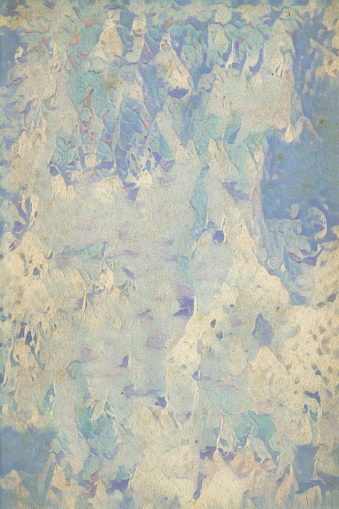 Faded blue abstract pattern design, vintage paper background, texture