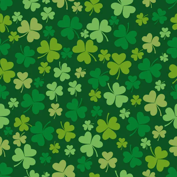 Vector illustration of Clover seamless pattern .