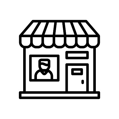 Store icon in vector. Logotype