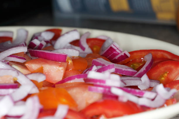 Onion in the kitchen for cooking, frying and for salad