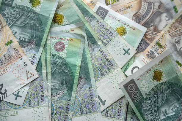 istock 100 200 PLN zloty banknotes as financial background 2045115381