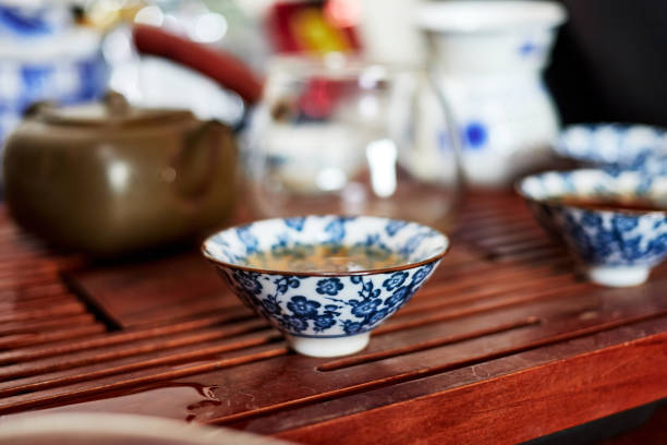 istock teapot and cups for chinese traditional tea 2045116987