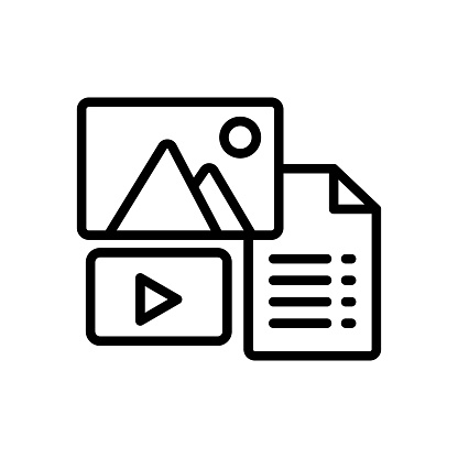Unstructured Data icon in vector. Logotype