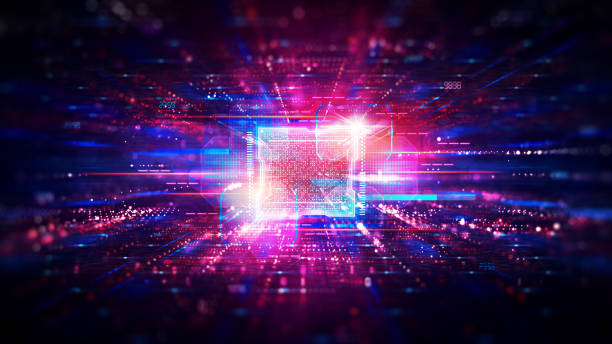 Accelerated Computing - Conceptual Illustration Accelerated Computing - Parallel Processing to Speed Up Work on Demanding Applications like AI and Data Analytics - Conceptual Illustration supercomputer stock illustrations