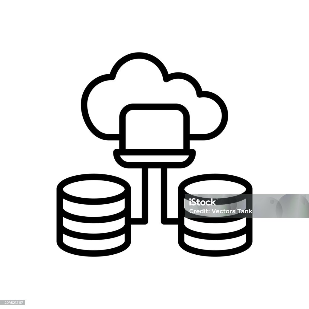Data Source Icon In Vector Logotype Stock Illustration - Download Image ...