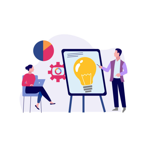 istock Boy and girl discussing business idea. 2045225425