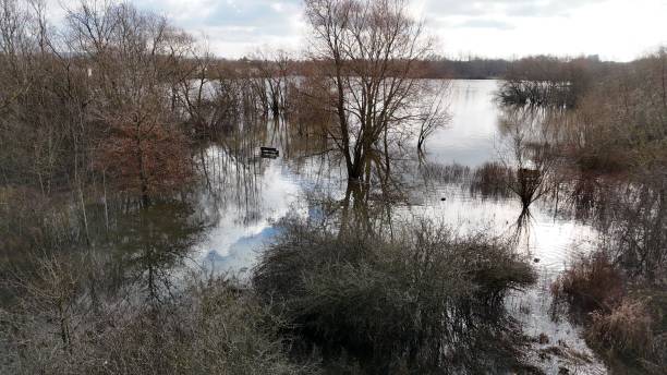 istock a river is seen during winter with water on both sides 2045278580