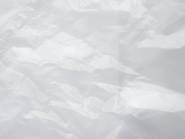 Plastic Paper Foil Silver Crumpled Wrap Film Cellophane White Background Package Pattern Sheese Bag Pvc Frame Stretch Tape Round Clean, Moden Packaging Polythene Surface Mockup Eco Environment.