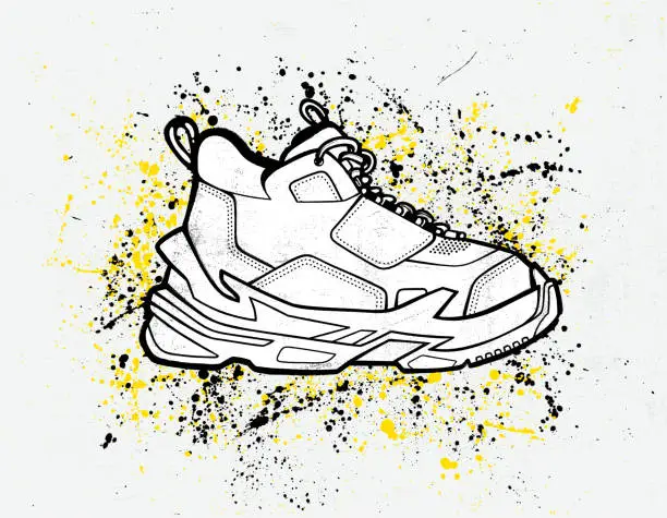 Vector illustration of Sneaker Pop Art