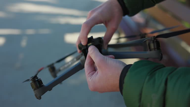 Opening Up Flap To Show USB Port And Memory Card Slot On Drone