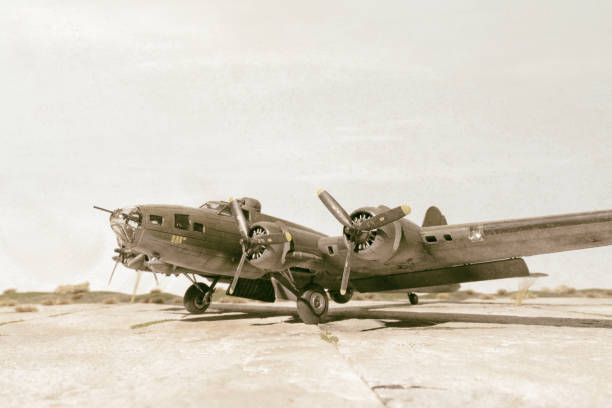 istock Vintage B-17 Bomber Scale Model Photography 2045350193