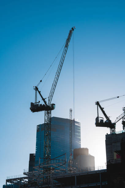 istock Skyscrapers and construction site in London 2045435091