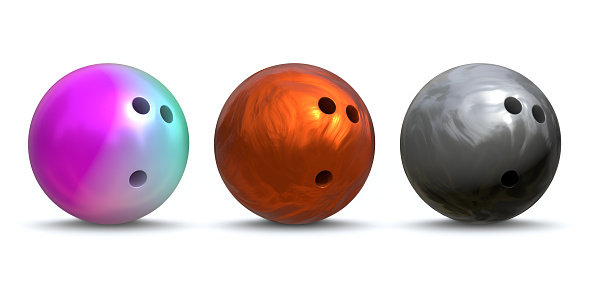 Bowling Balls , This is a 3d rendered computer generated image. Isolated on white.