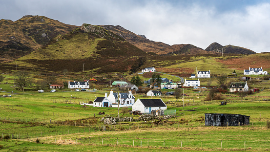 The village of Duntulm on the Isle of Skye, Scotland.