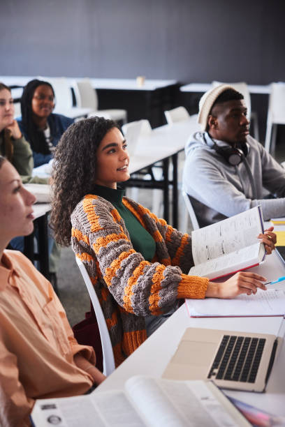 istock Young female college student smiling during a class at school 2045533689