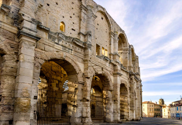 istock Ancient Arles Amphitheater exterior view over sky 2045555865