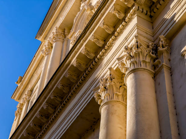 istock Architectural columns from ancient church exterior 2045562762