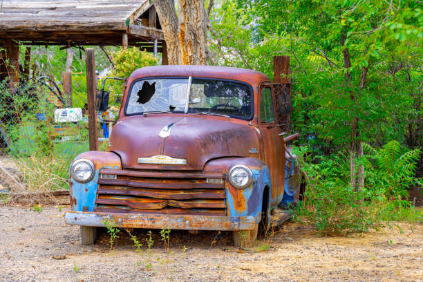 A long forgotten one tonne pickup truck.