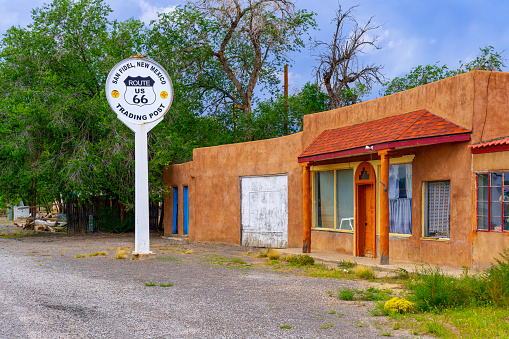 San Fidel, New Mexico, United States - September 17, 2023: Trading Post along Route 66 in San Fidel, New Mexico
