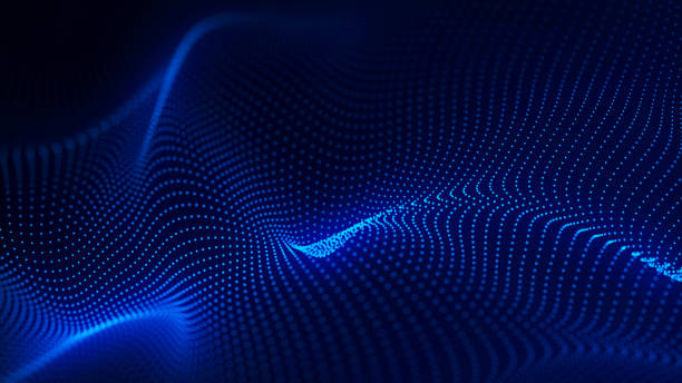 istock Abstract digital wave of particles. Futuristic point wave. Technology background. 3D rendering. 2045588755