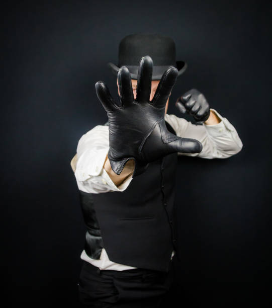 istock Vintage Mafia Hit Man in Fighting Stance 2045609437