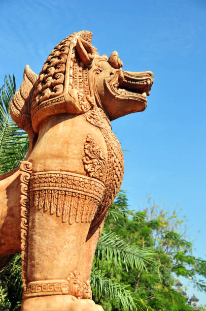 istock Guardian lion, Vientiane, Laos 2045615330
