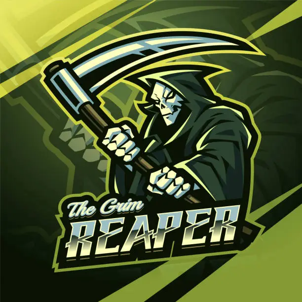 Vector illustration of The grim reaper mascot