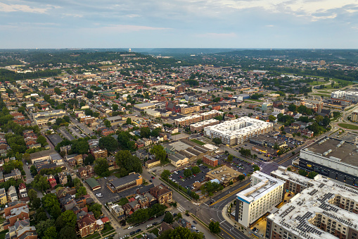 Newport, Kentucky residential neighborhood townscape.