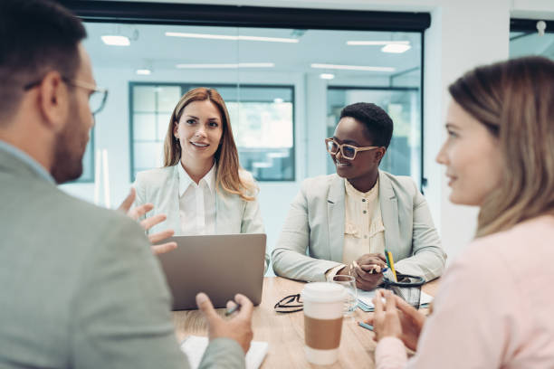 istock Business executives during a meeting 2045665431