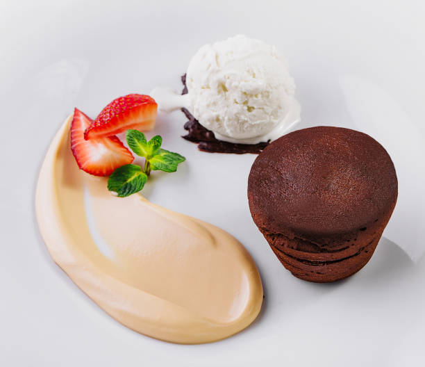 istock lava cake with ice cream close up 2045690125