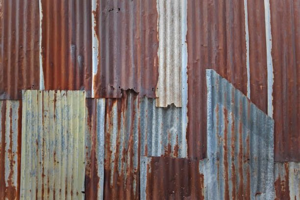 istock Grunge rusty zinc or rust iron barn wall for texture background 2045707982