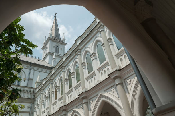 istock Beautiful CHIJMES historic building complex in Singapore 2045708003